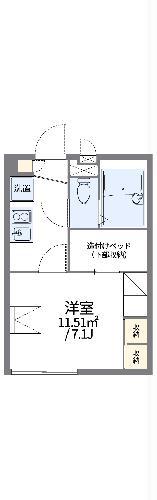レオパレスSUNFLOWER(1K/2階)の間取り写真