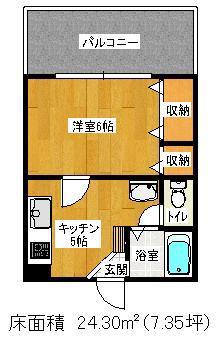ルネッサンス二番町(1K/4階)の間取り写真