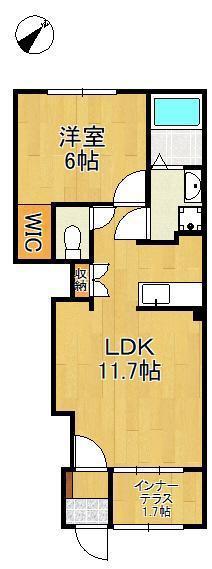 MAISON STELLA MON(1LDK/1階)の間取り写真