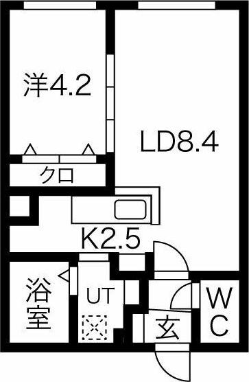EMPRESS澄川(1LDK/4階)の間取り写真