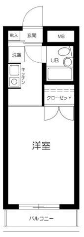 プレール新板橋(ワンルーム/3階)の間取り写真