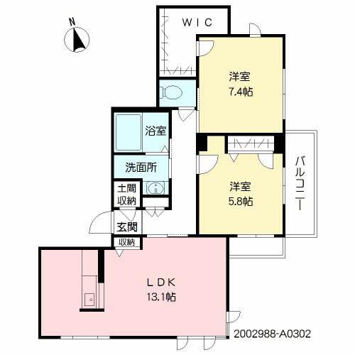 LA LUMIERE(2LDK/3階)の間取り写真
