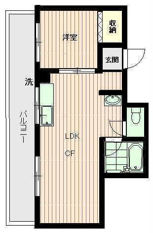 マンション板橋(1LDK/2階)の間取り写真