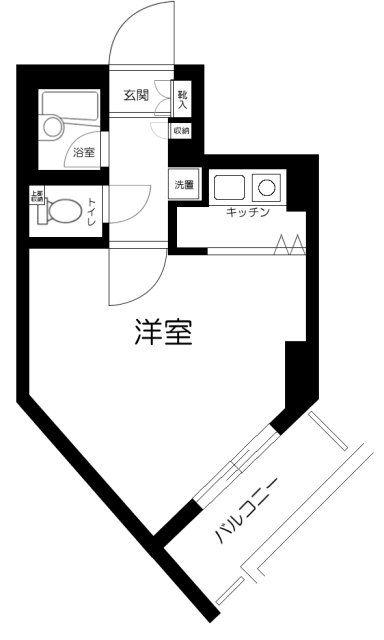 菱和パレス高輪台(ワンルーム/2階)の間取り写真