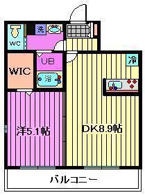 スバルレジデンス北浦和(1LDK/4階)の間取り写真