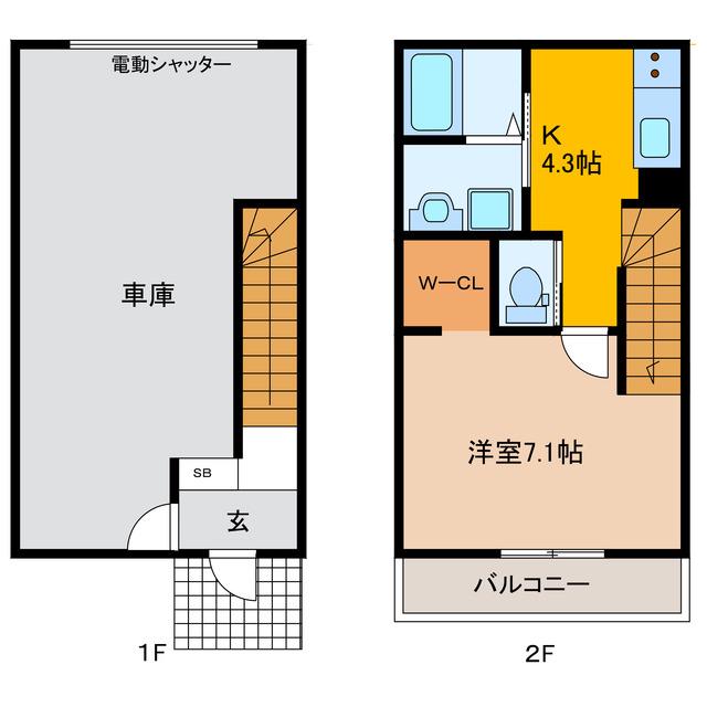 PHENOM NORITAKE(1K/1階)の間取り写真