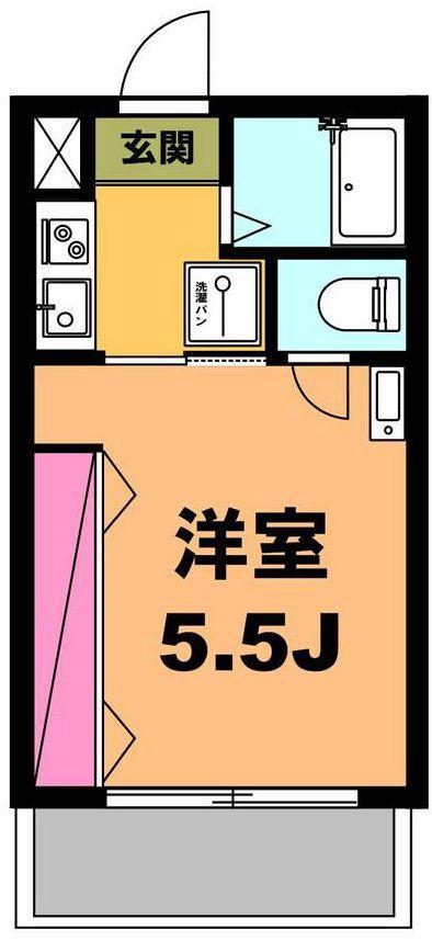 月村マンションNO17(1K/3階)の間取り写真