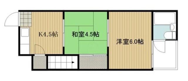 第3Aハイツ(2K/1階)の間取り写真