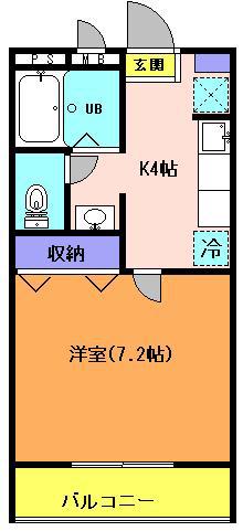 エルフコマザワレジデンス(1K/3階)の間取り写真