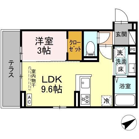 レガーロ(1LDK/1階)の間取り写真