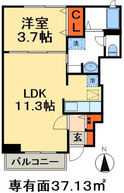 サン・エアリー(1LDK/1階)の間取り写真