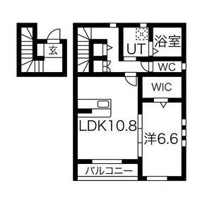 ディアコート幸町III(1LDK/2階)の間取り写真