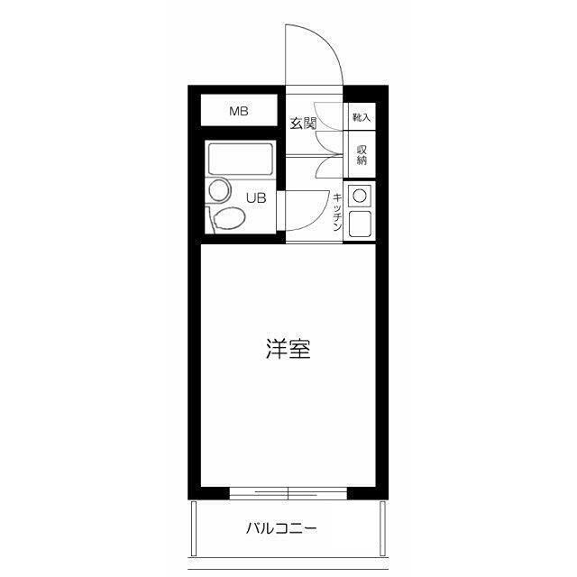 ラヴィール池上(ワンルーム/4階)の間取り写真