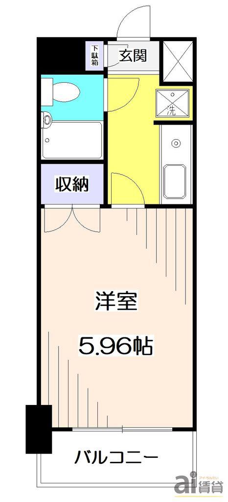 マイルストン東久留米(1K/4階)の間取り写真