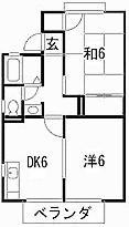 ニューセジュール寿(2DK/1階)の間取り写真