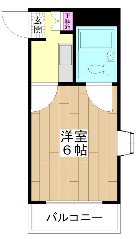 緑町共和ビル(1K/3階)の間取り写真