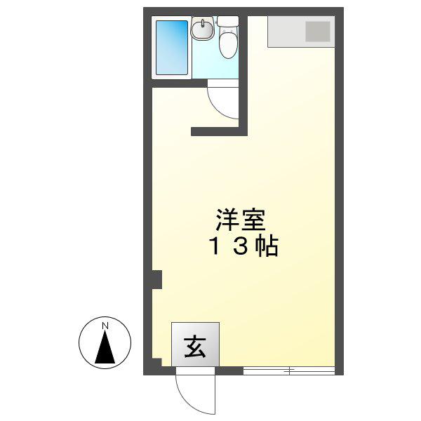 CASAII(ワンルーム/1階)の間取り写真