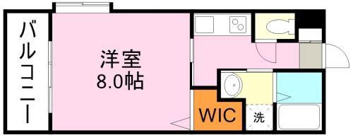LEAD IN AIS鹿大前(1K/4階)の間取り写真