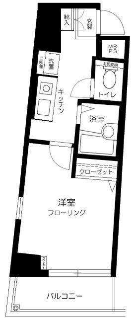 ロイヤルアメニティー練馬(1K/4階)の間取り写真