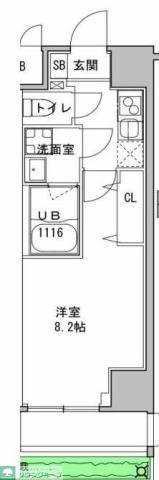 S-RESIDENCE押上CLAIR(1K/8階)の間取り写真
