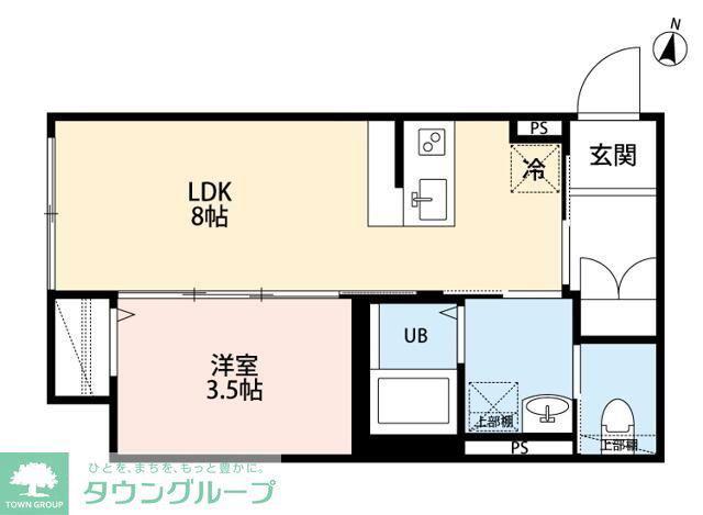 SIZZLE 03(1LDK/1階)の間取り写真