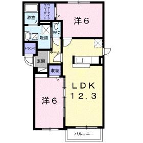 アウタナ(2LDK/1階)の間取り写真