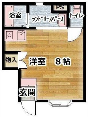 ジュネスクリエイトJ(ワンルーム/2階)の間取り写真