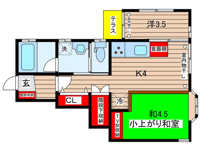 コーポ高橋(1LDK/1階)の間取り写真