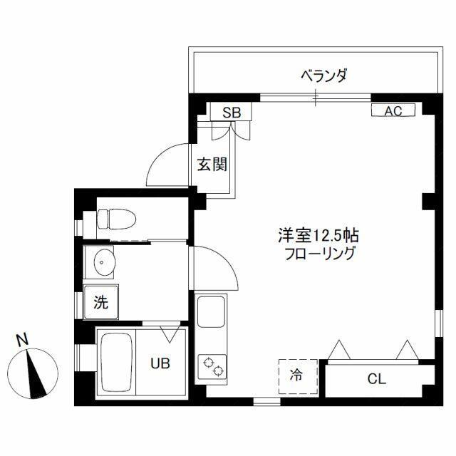 ハイム芙蓉(ワンルーム/3階)の間取り写真