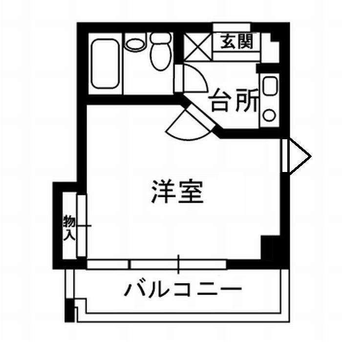 アネックス国領(1K/2階)の間取り写真