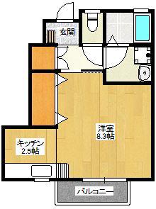 メゾン手倉田(1K/1階)の間取り写真