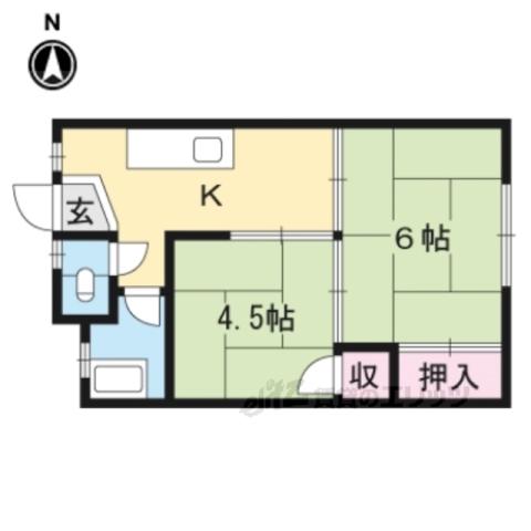 小山マンション(2K/2階)の間取り写真