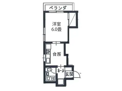 ビーチ I(1K/3階)の間取り写真