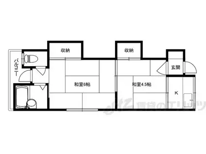 むつみハイツ(2K/2階)の間取り写真