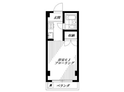 ハイム富士(1K/2階)の間取り写真