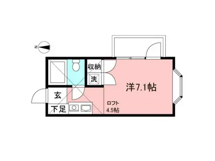 アーバン生田(ワンルーム/2階)の間取り写真