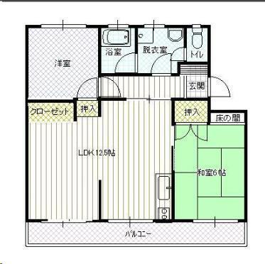 ハイツ芳愛(2LDK/2階)の間取り写真