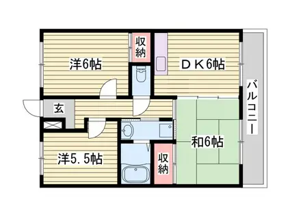 蒲田ハイツ(3DK/2階)の間取り写真