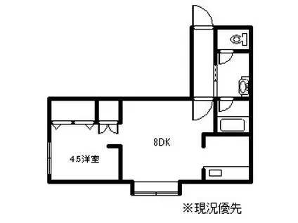 TIRAMISU B(1DK/2階)の間取り写真