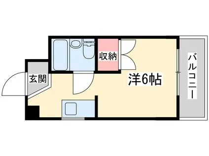 シャルム北梅田(ワンルーム/4階)の間取り写真