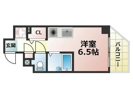 レジデンスSAKURA(ワンルーム/4階)の間取り写真