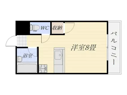 上杉第8マンション中央(ワンルーム/2階)の間取り写真