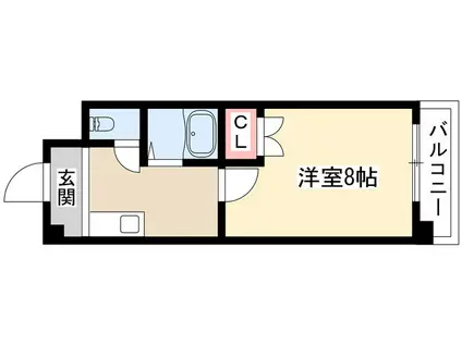 エトアール社口(1K/3階)の間取り写真