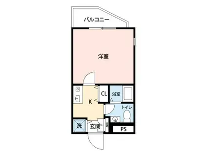 ロイヤルコンフォート六本松(1K/2階)の間取り写真