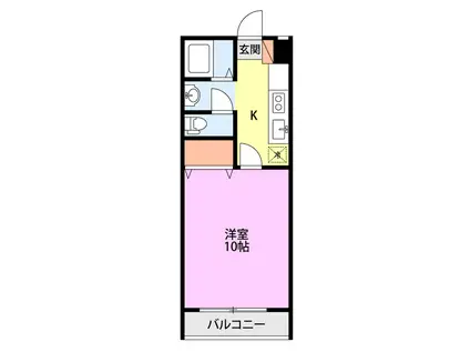 KOKOMOI(1K/1階)の間取り写真