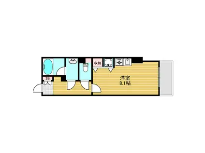 新居マンション(ワンルーム/4階)の間取り写真