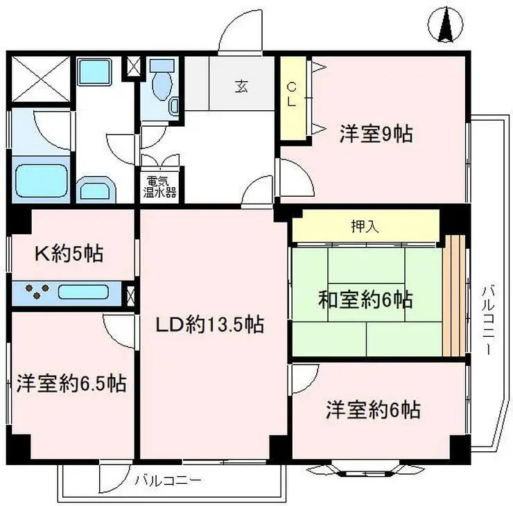 日新けやき台マンション 3階階 間取り