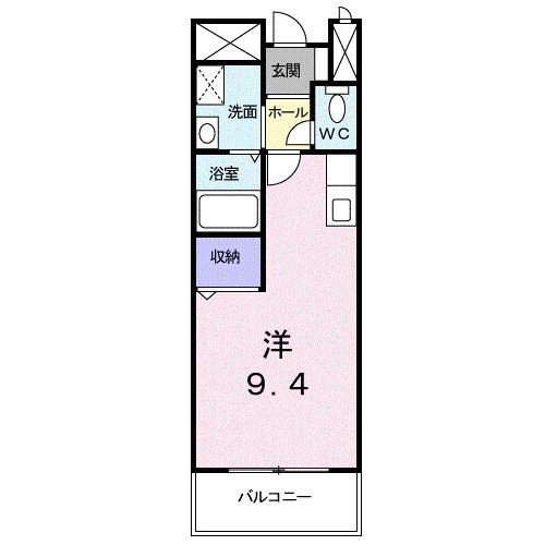 リフティ新浜 I(ワンルーム/2階)の間取り写真