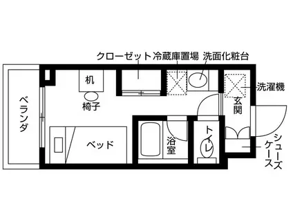 リビオセゾン杉並永福(ワンルーム/5階)の間取り写真