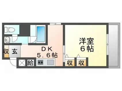 第13関根マンション(1DK/8階)の間取り写真
